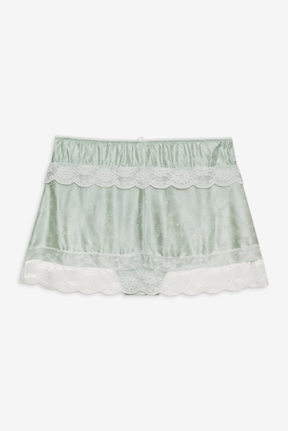 Mint Twist Jacquard Mini Skirt Mint