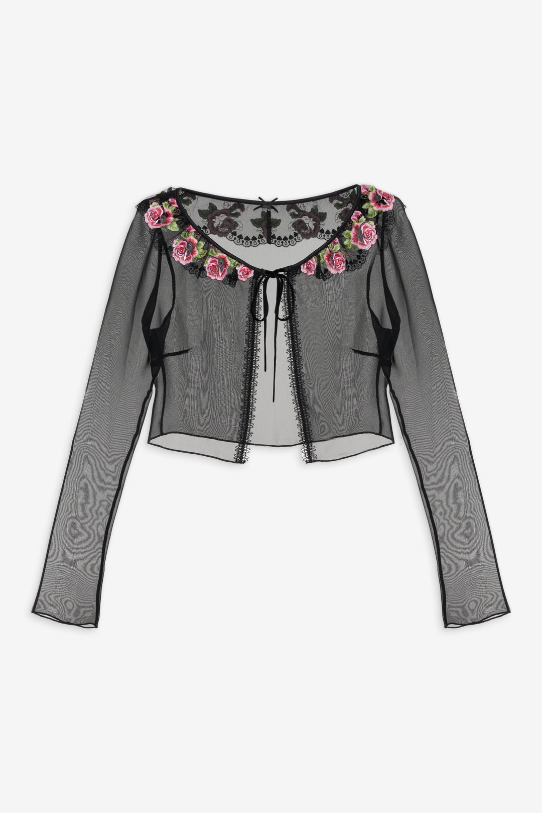 Love Garden Sheer Shrug Black