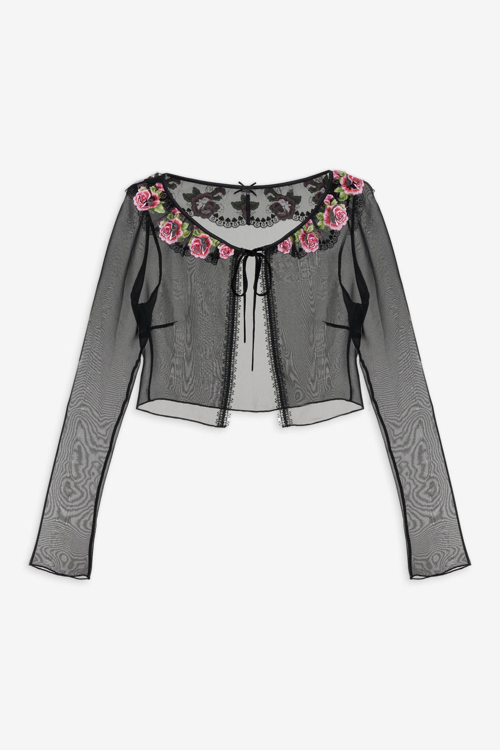 Love Garden Sheer Shrug Black