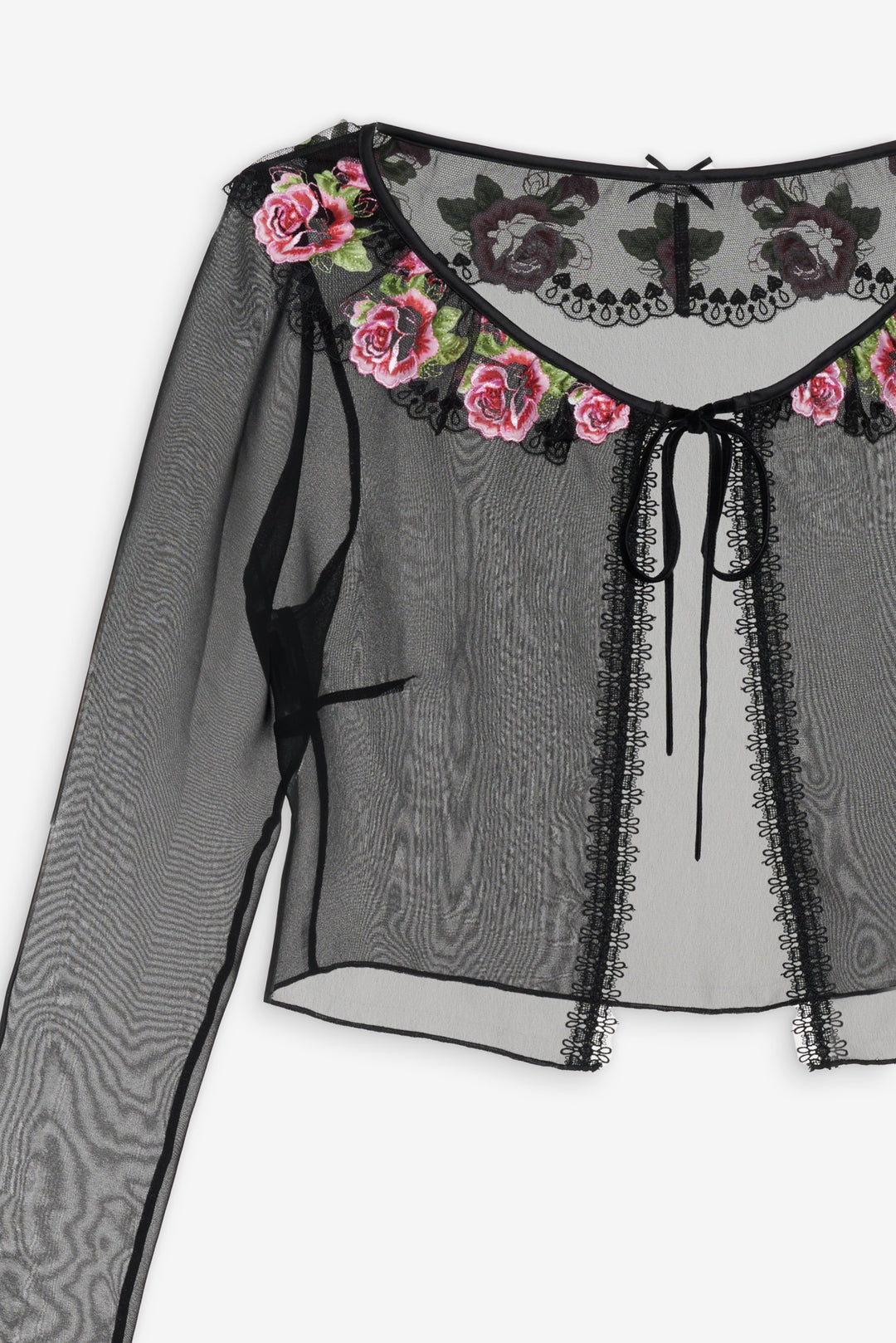 Love Garden Sheer Shrug Black