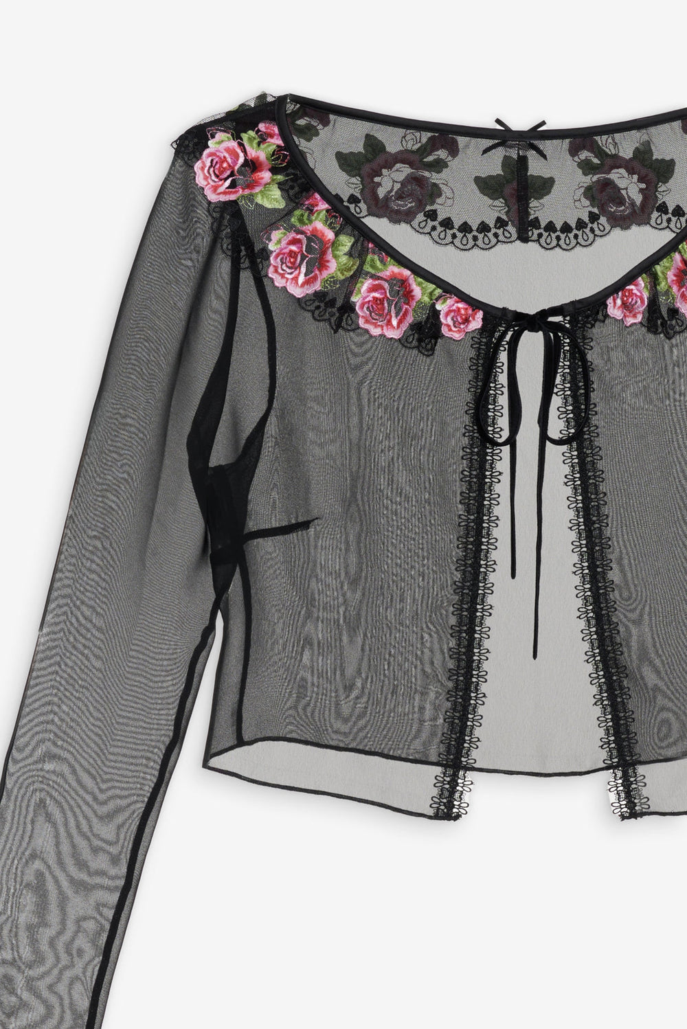 Love Garden Sheer Shrug Black