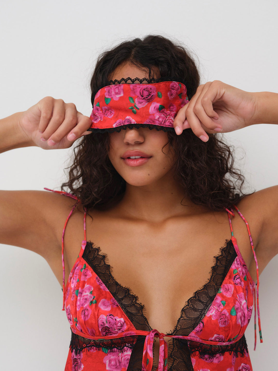 Bellamy Sleep Top & Sleep Mask Red