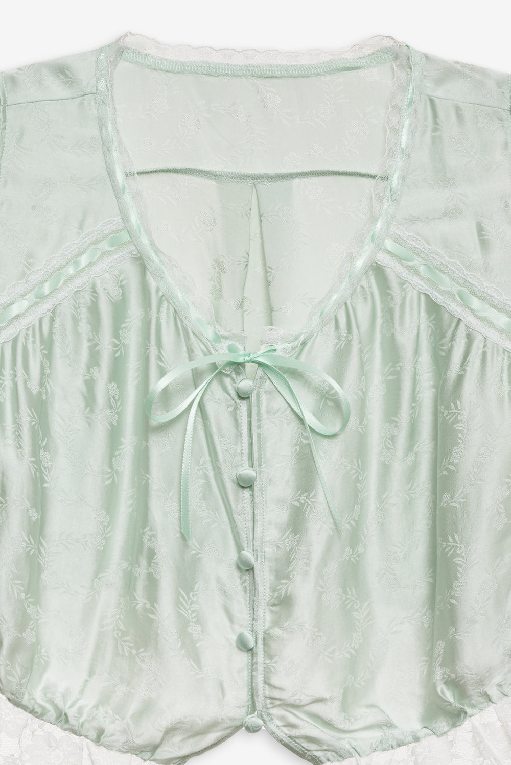Mint Twist Jacquard Top Mint