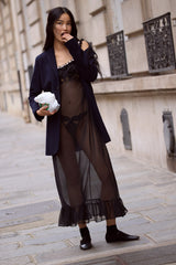 Gertrude Maxi Slip Dress Black