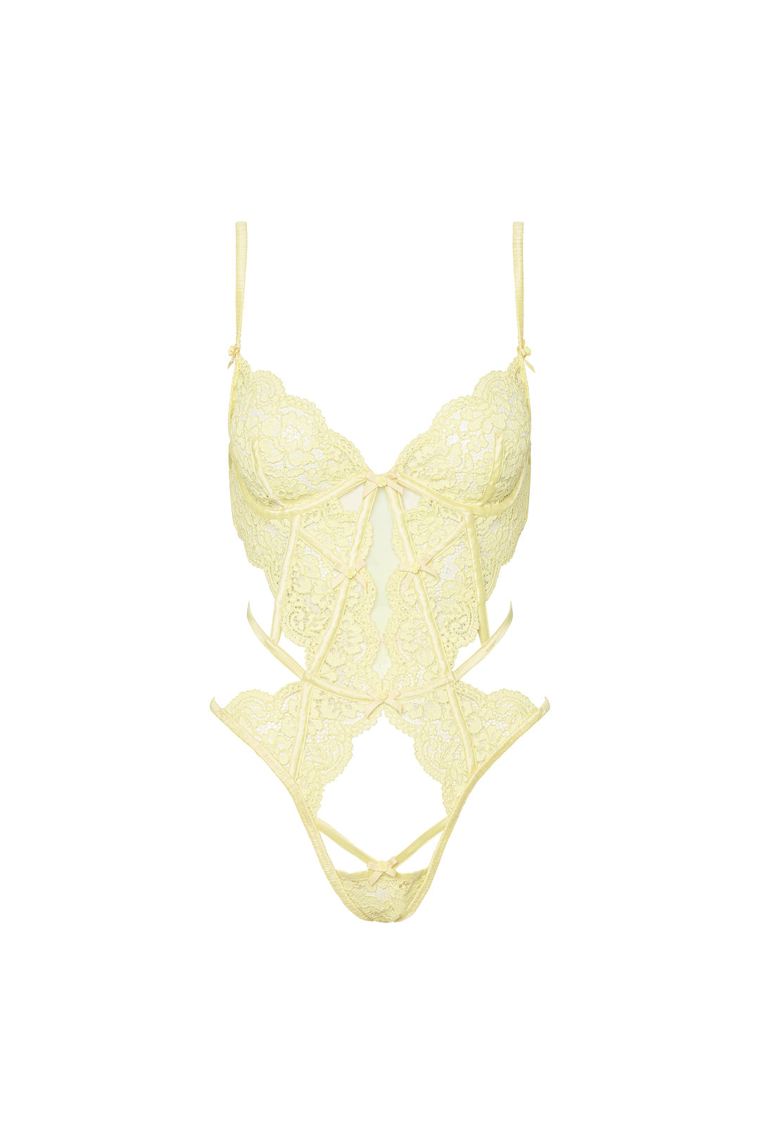 Creamsicle Lace Bodysuit Yellow