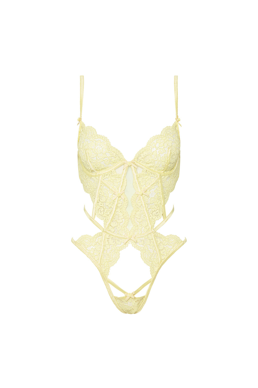 Creamsicle Lace Bodysuit Yellow