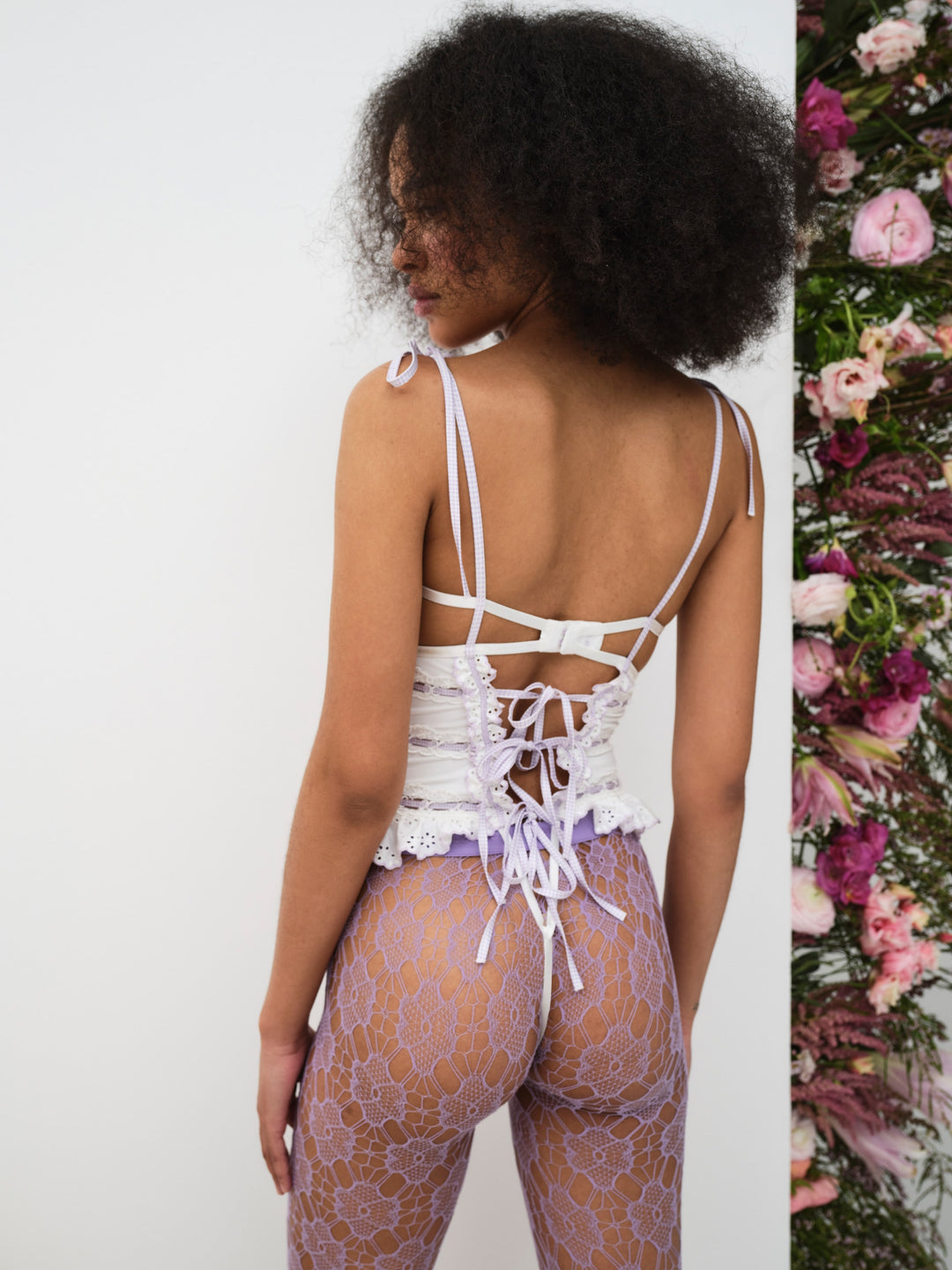 Daisy Eyelet Bodysuit Lavender