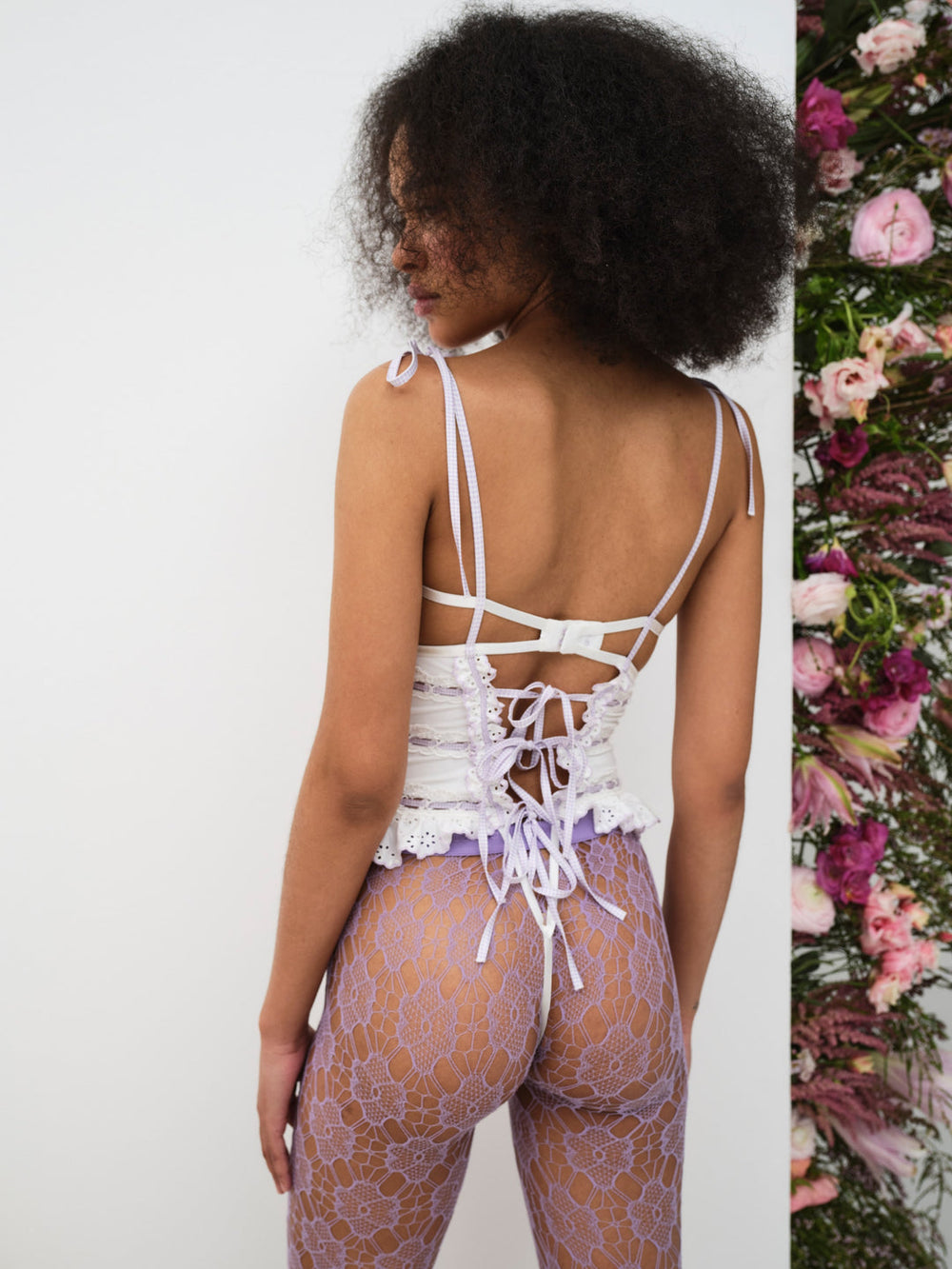 Daisy Eyelet Bodysuit Lavender