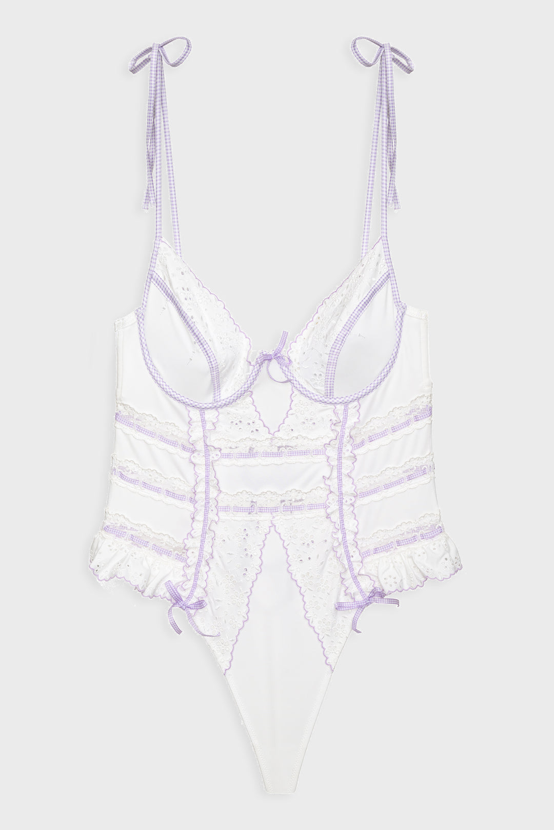 Daisy Eyelet Bodysuit Lavender