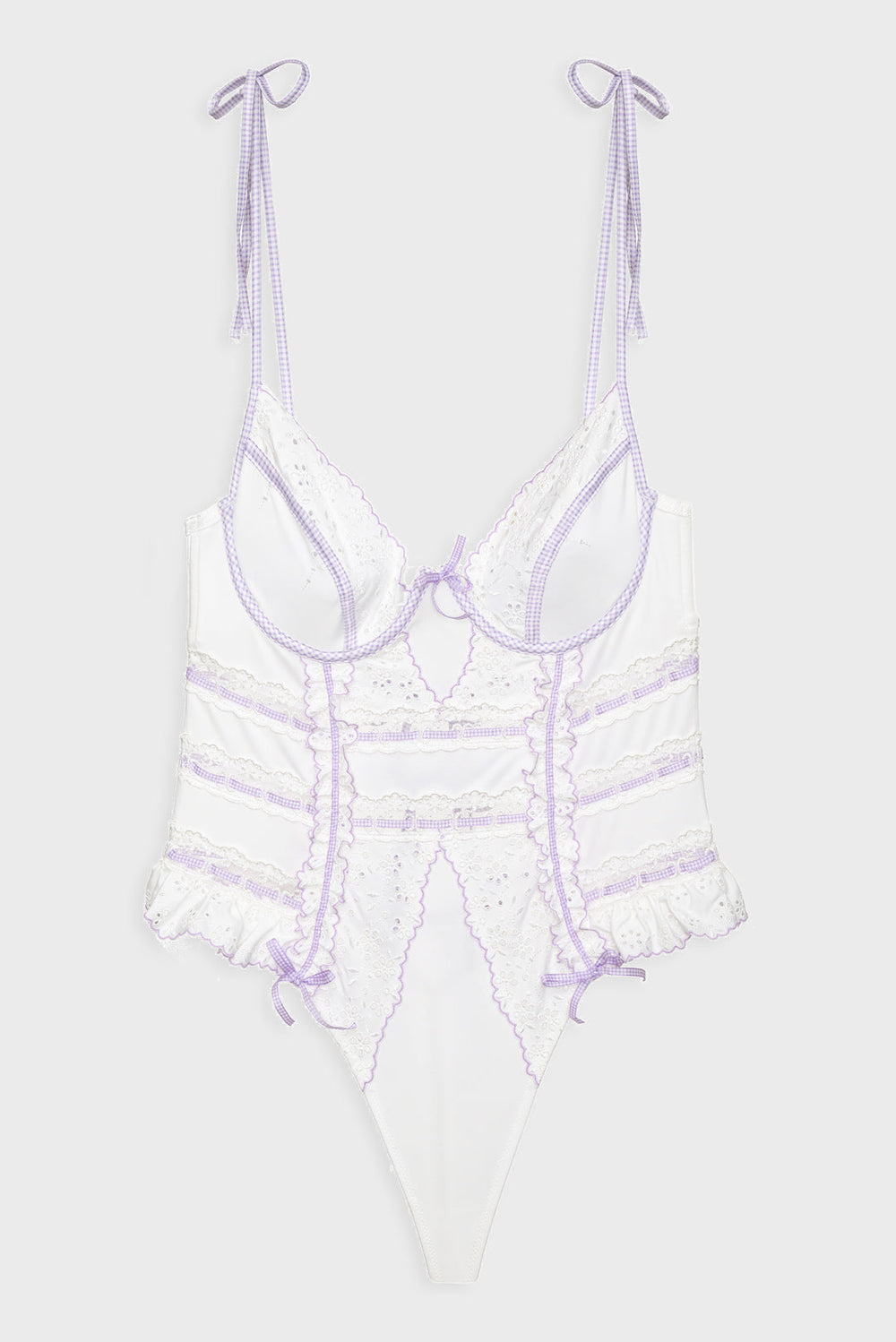 Daisy Eyelet Bodysuit Lavender