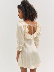 Carla Jacquard Mini Dress Cream