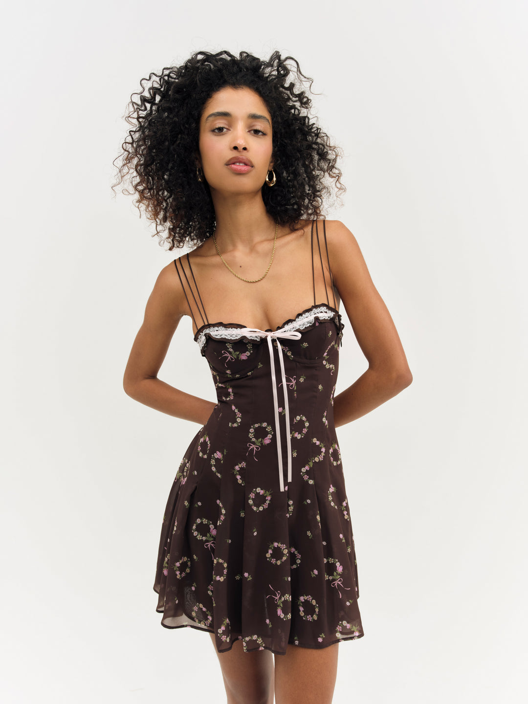 Kate Mini Dress Brown