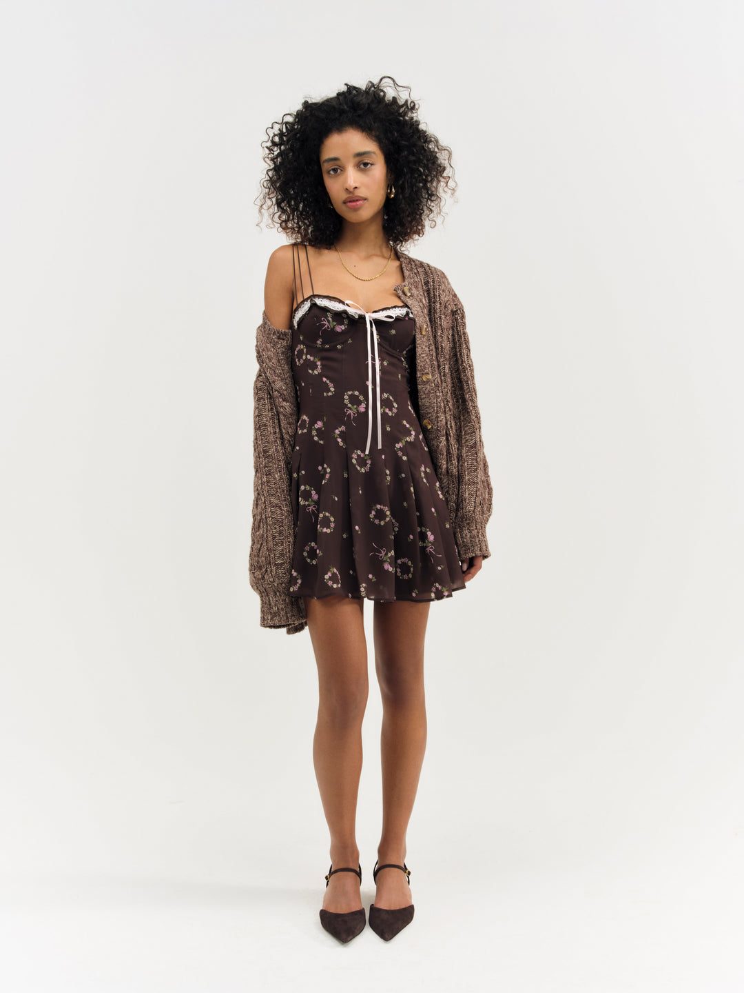 Kate Mini Dress Brown
