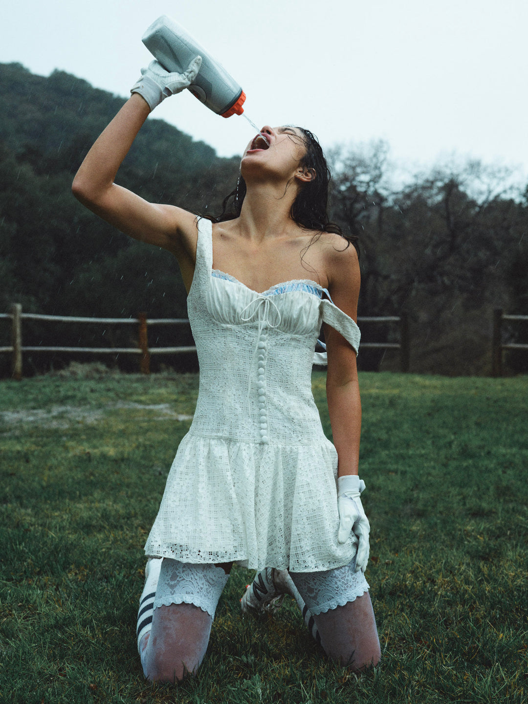 Daisy Lace Mini Dress White
