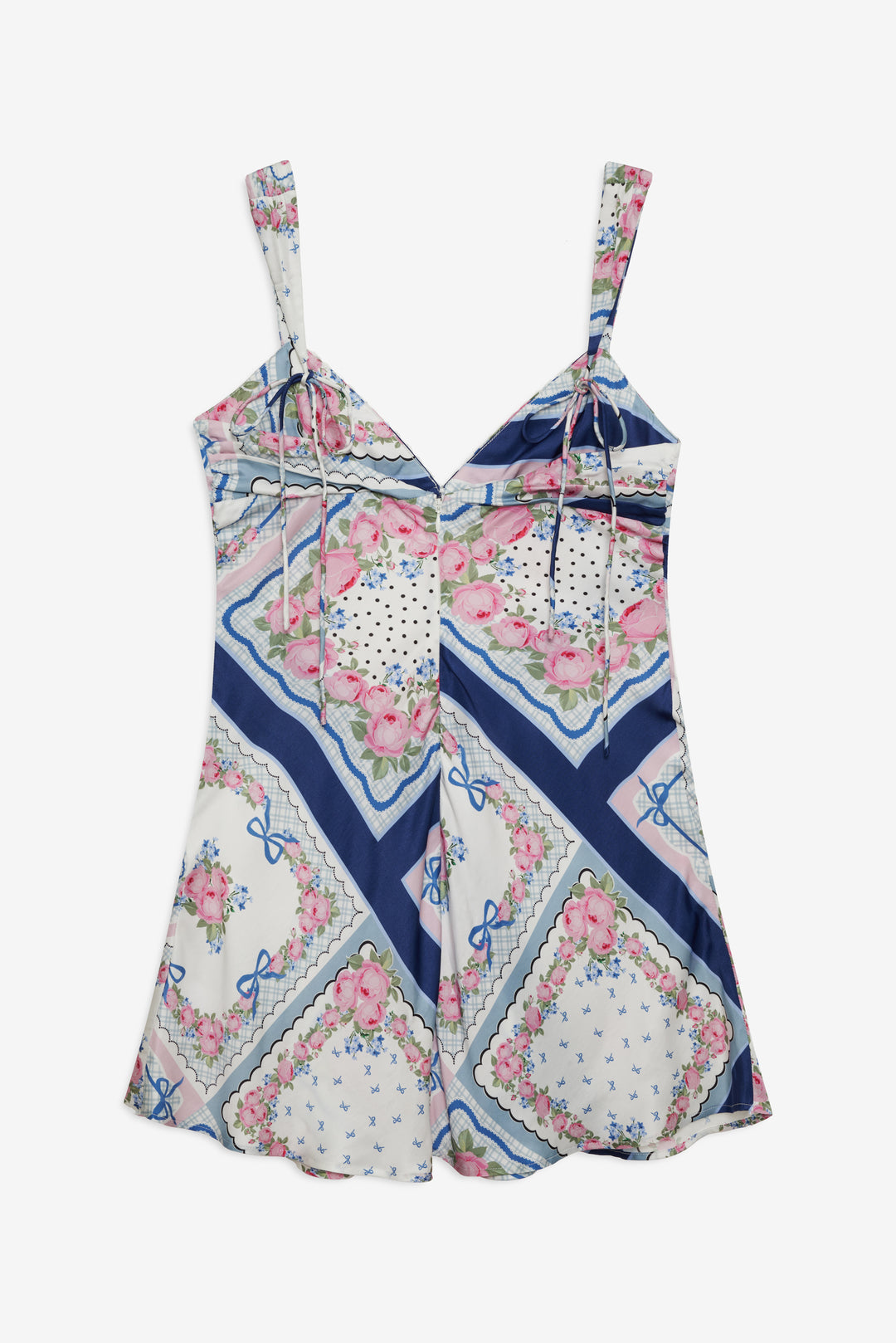 Summer Scarf Mini Dress Blue