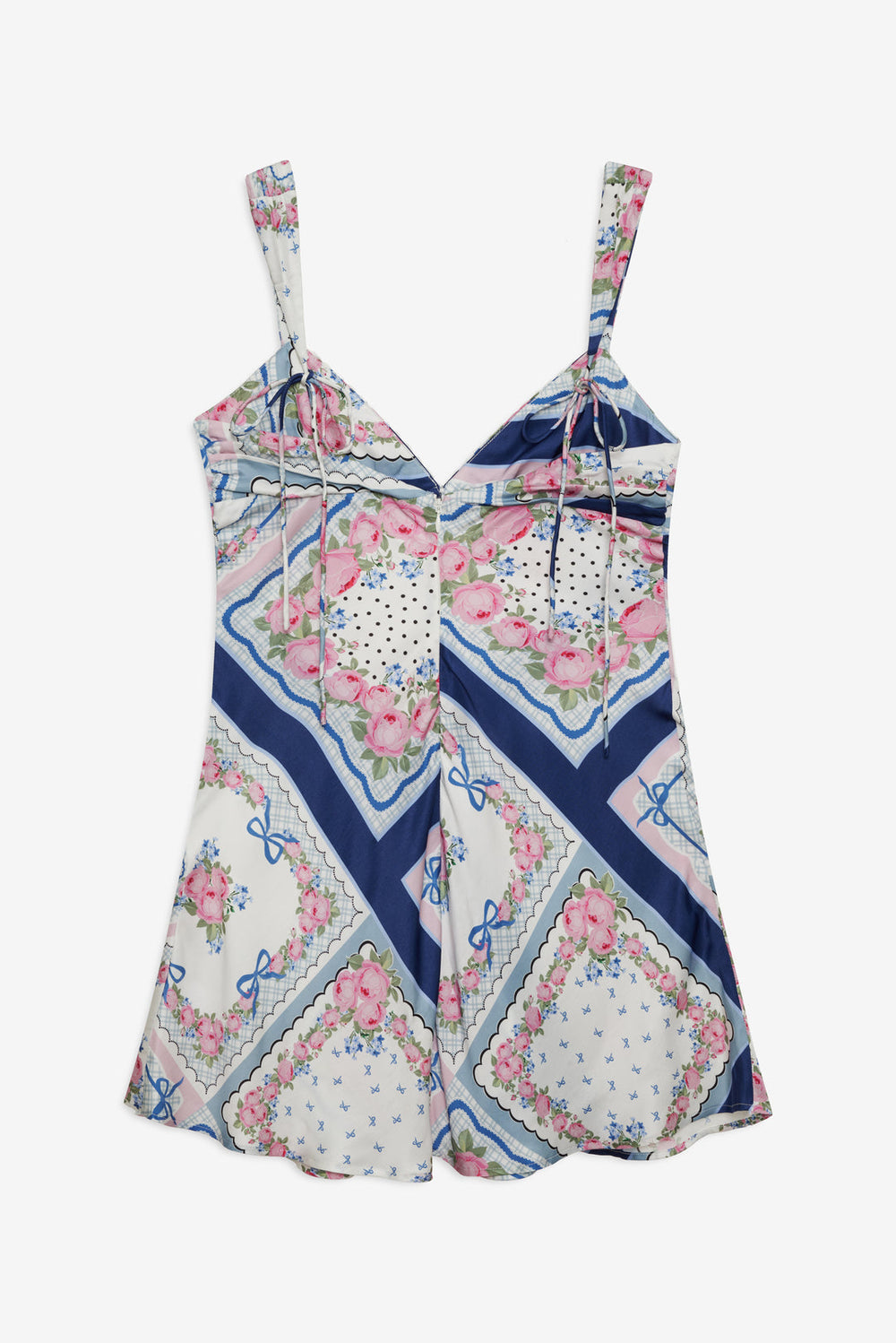 Summer Scarf Mini Dress Blue