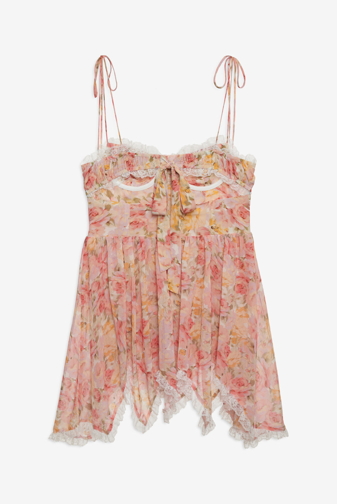 Elea Asymmetrical Mini Dress Peach