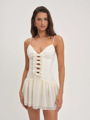 Josie Micro Mini Dress Cream
