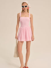 Ginny Gingham Mini Dress Pink