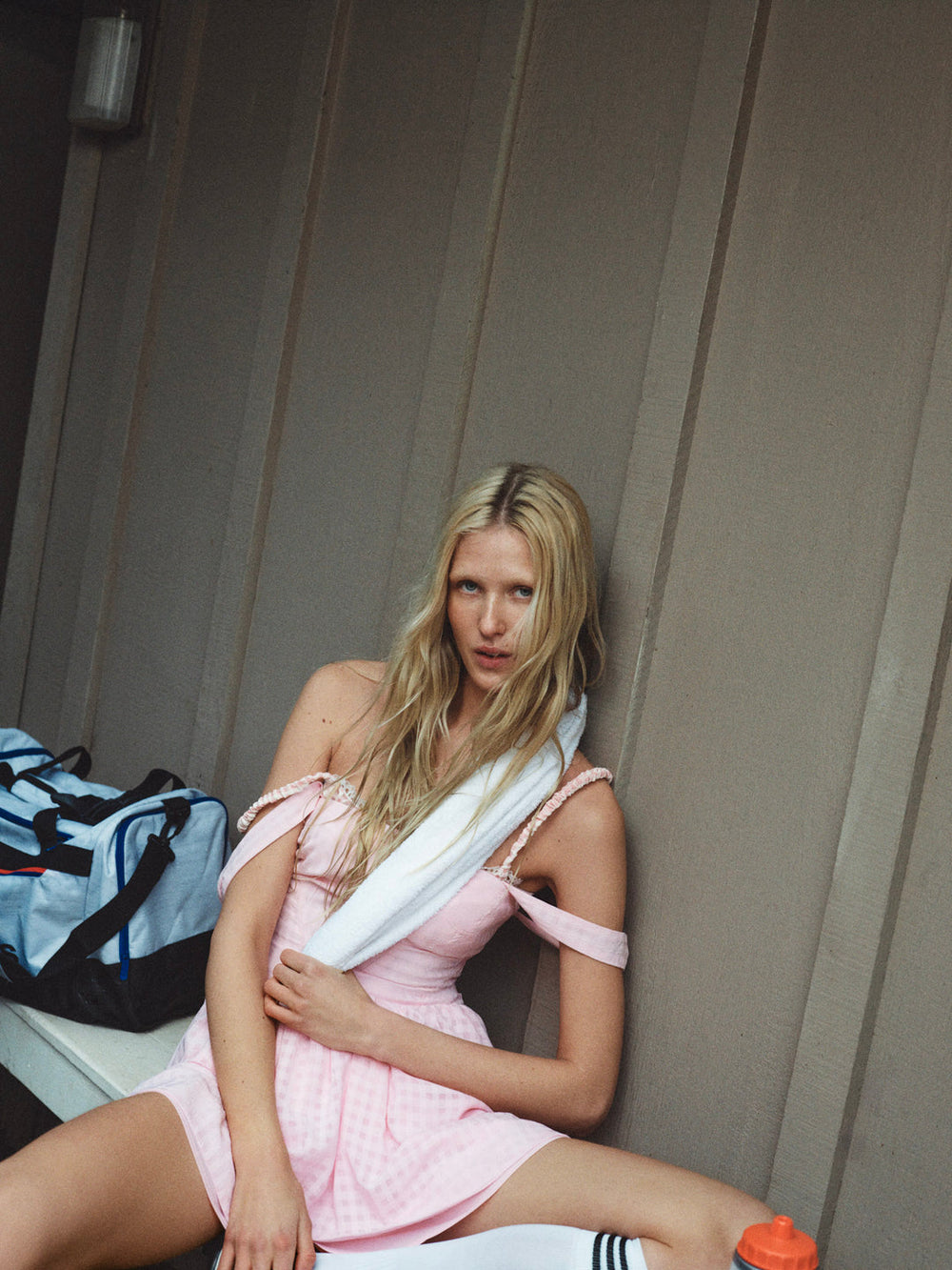 Ginny Gingham Mini Dress Pink