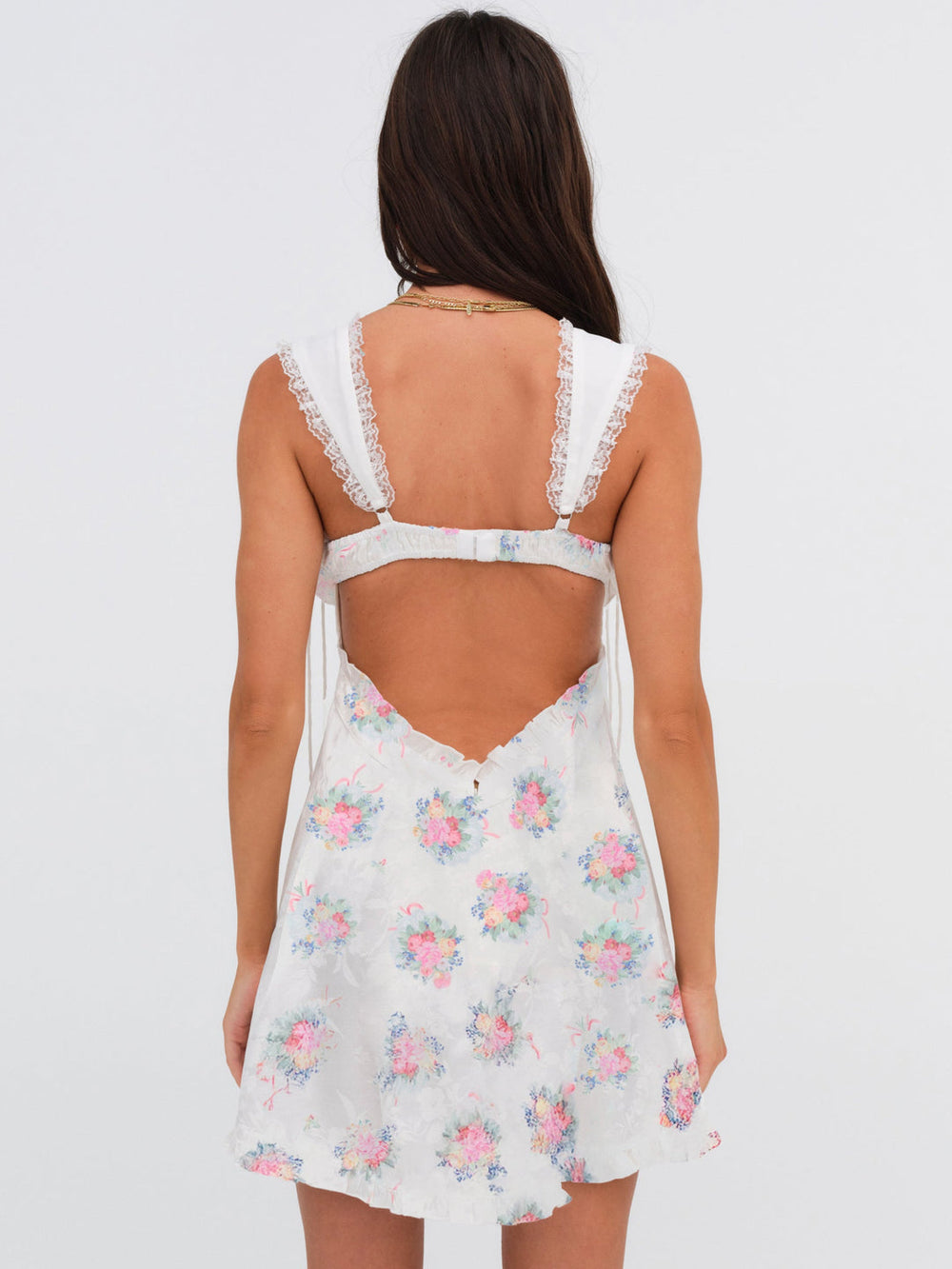 Holland Mini Dress Doily Bouquet