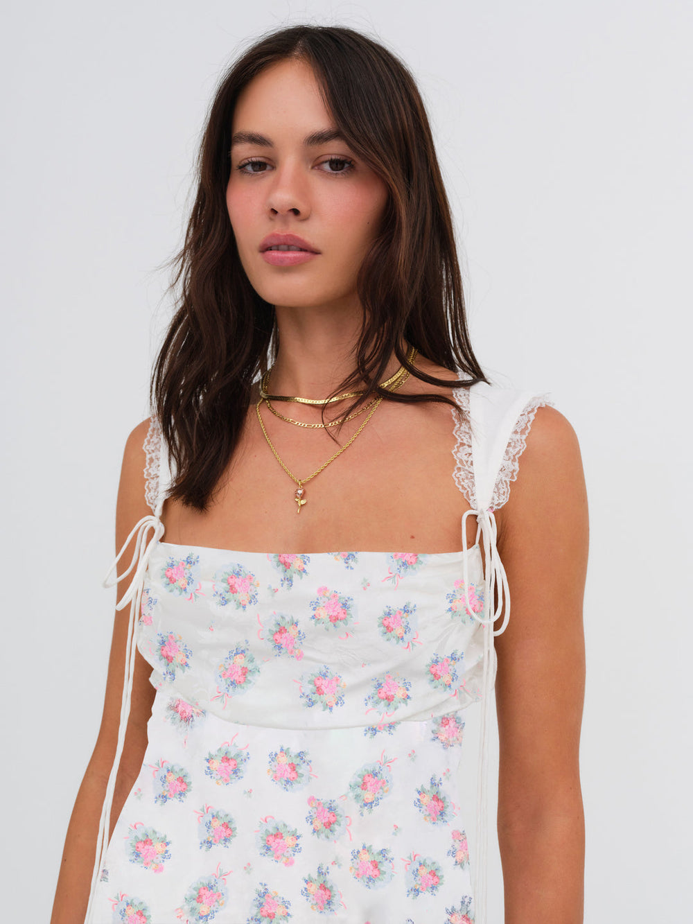 Holland Mini Dress Doily Bouquet