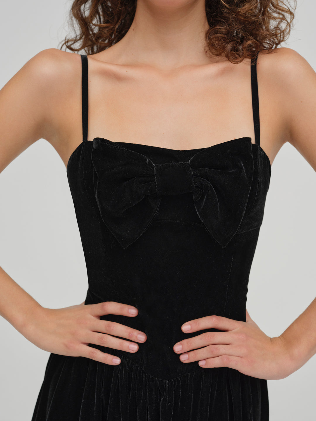 Martini Velvet Mini Dress Black