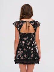 Aigrette Mini Dress Black