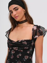 Aigrette Mini Dress Black