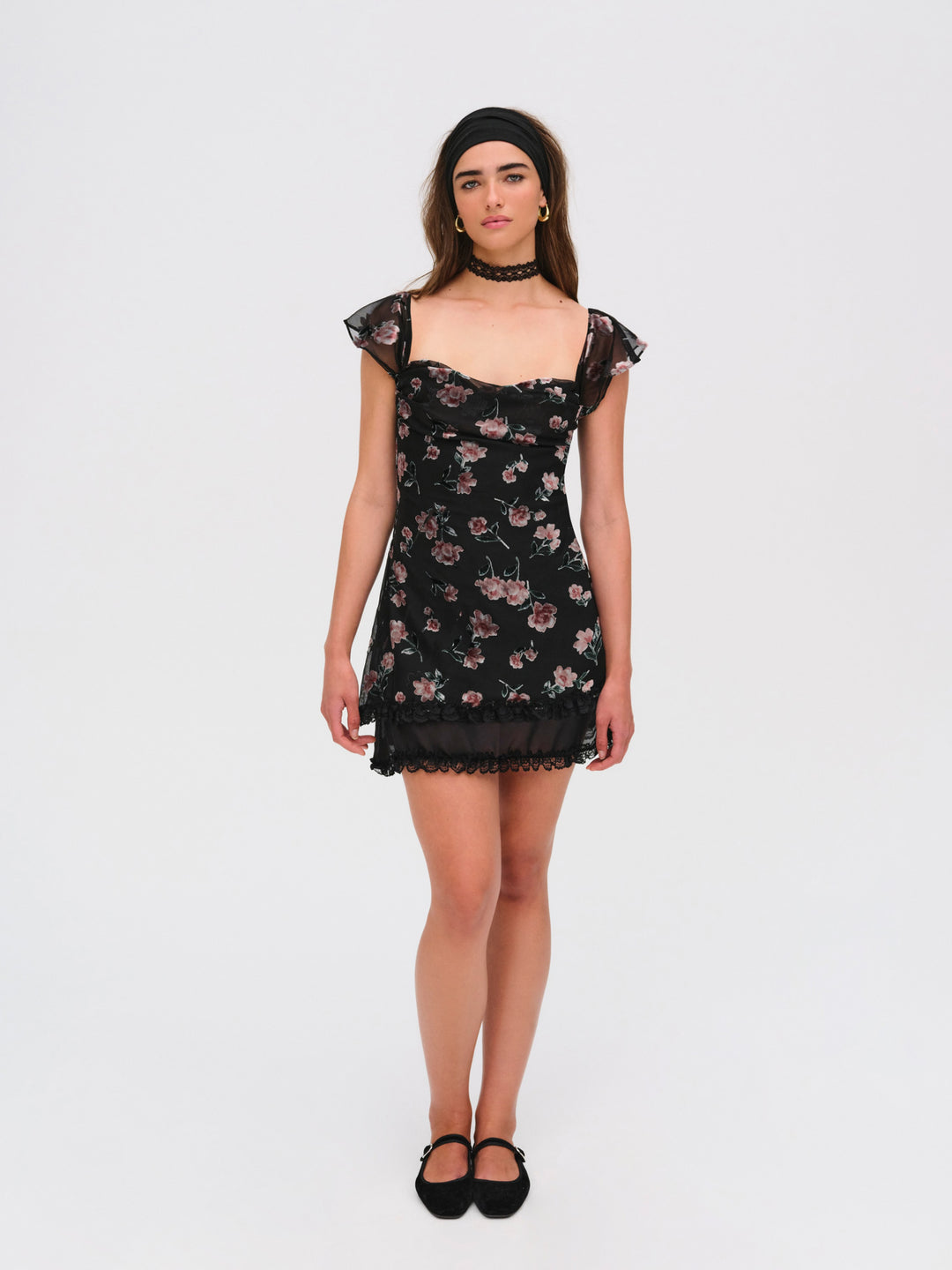 Aigrette Mini Dress Black