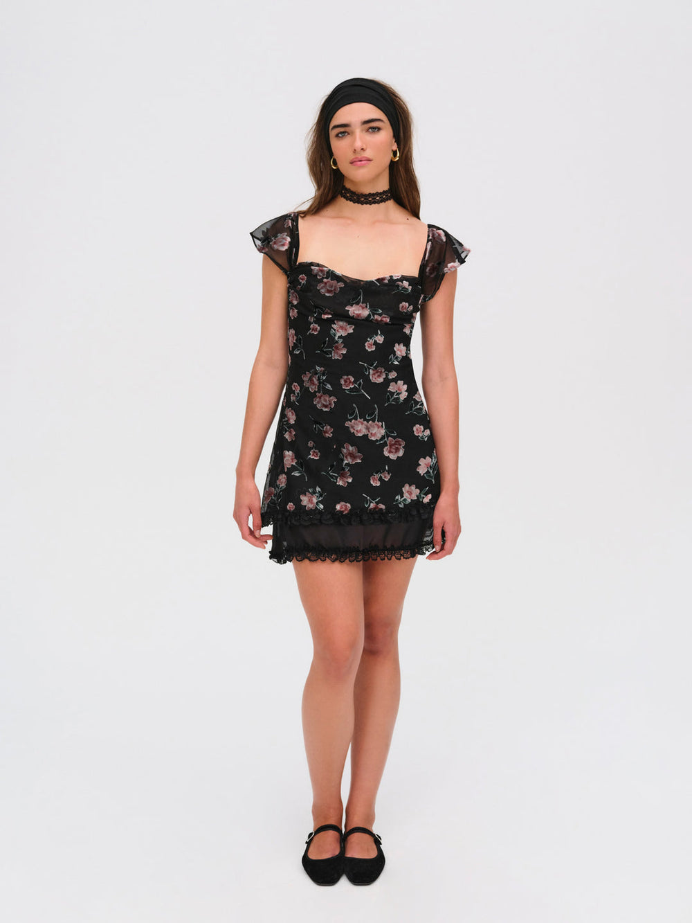 Aigrette Mini Dress Black