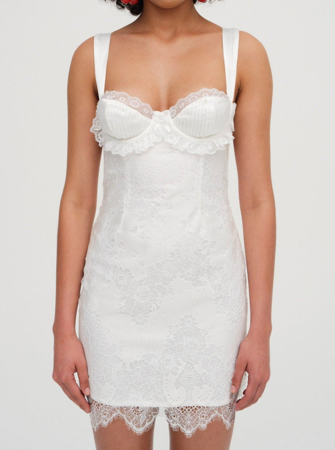 Allira Lace Mini Dress White