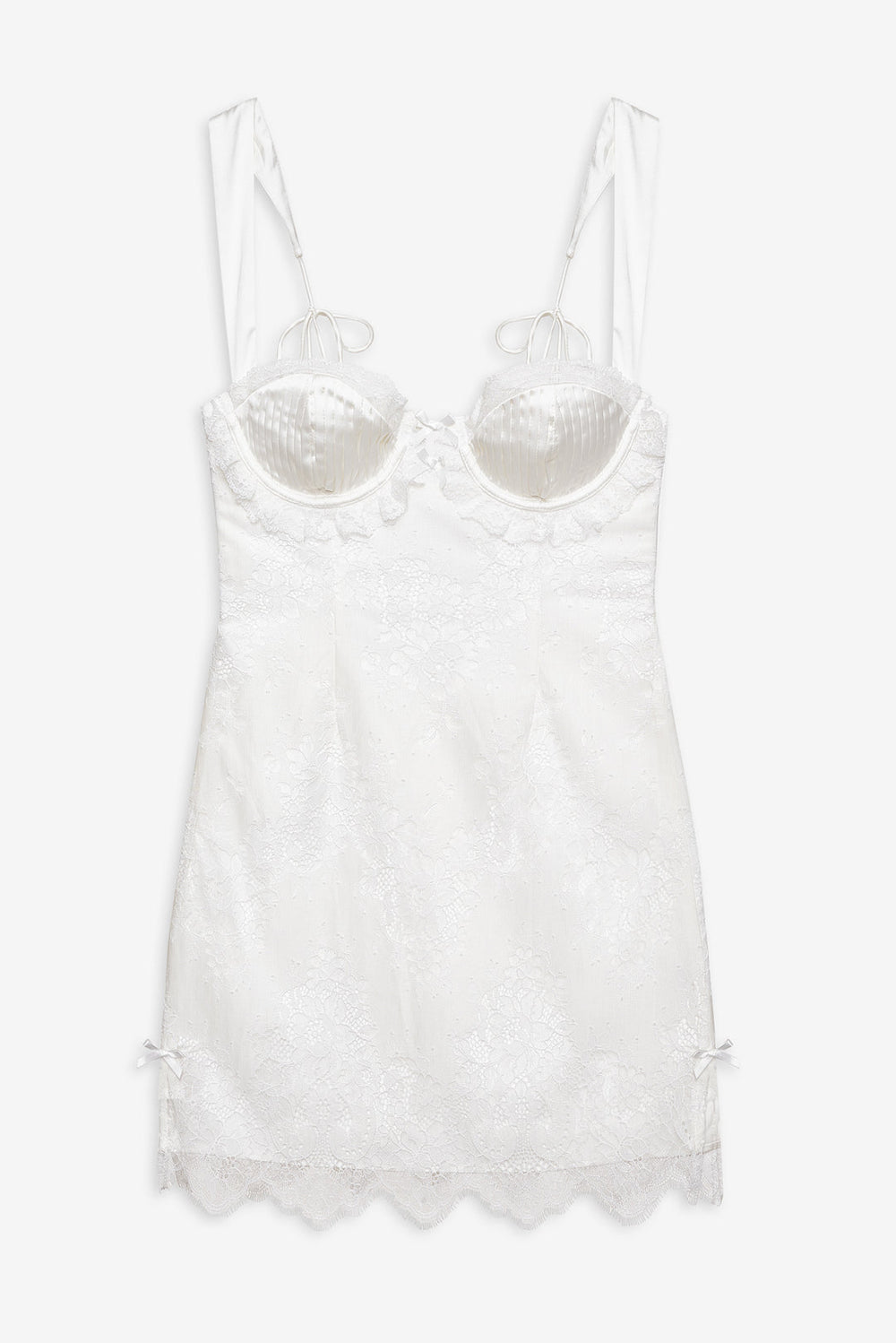 Allira Lace Mini Dress White
