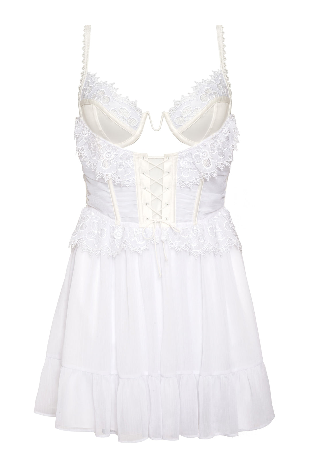 Farmhouse Floral Slip Dress White