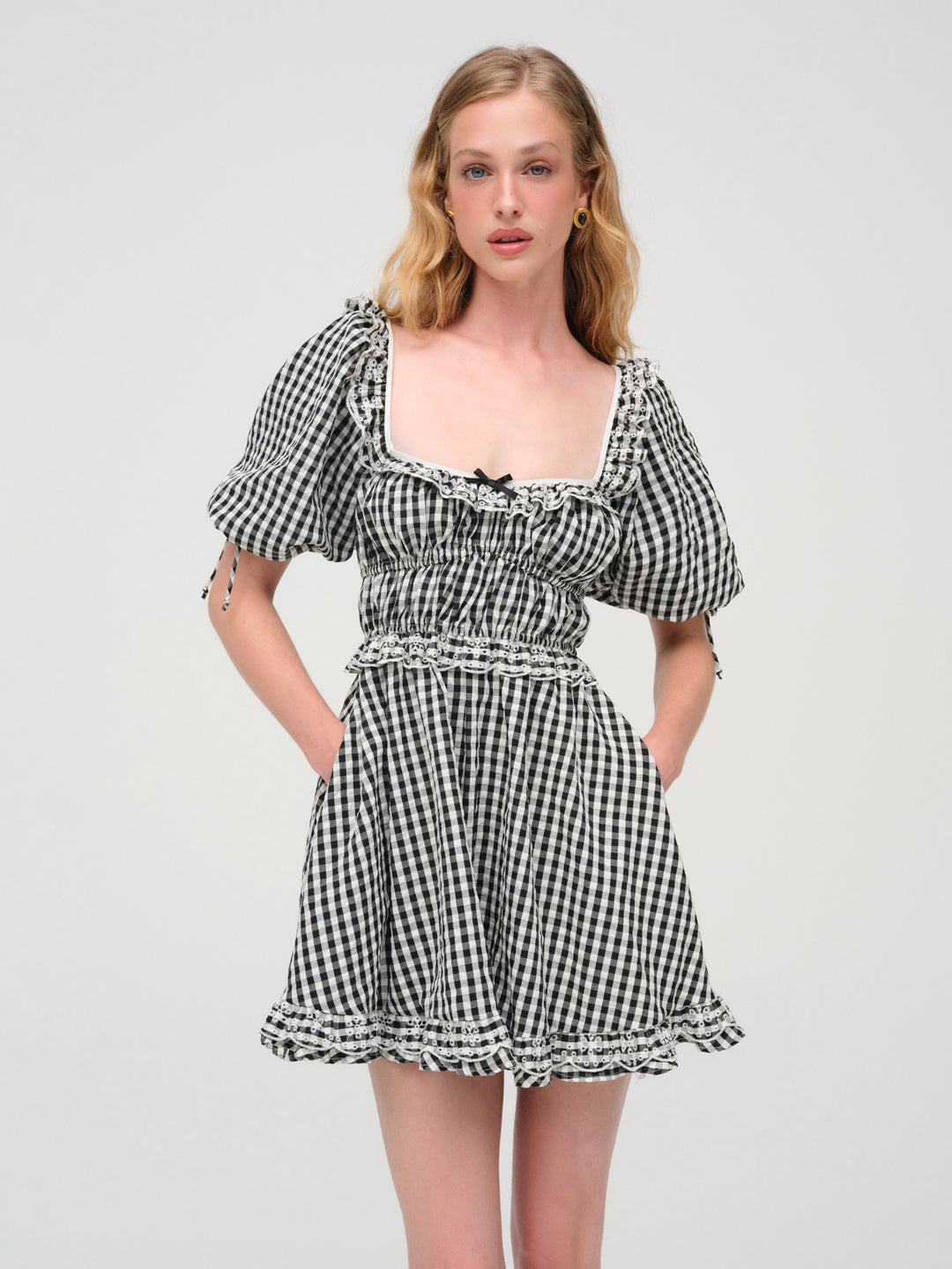Jackson Mini Dress Black Gingham