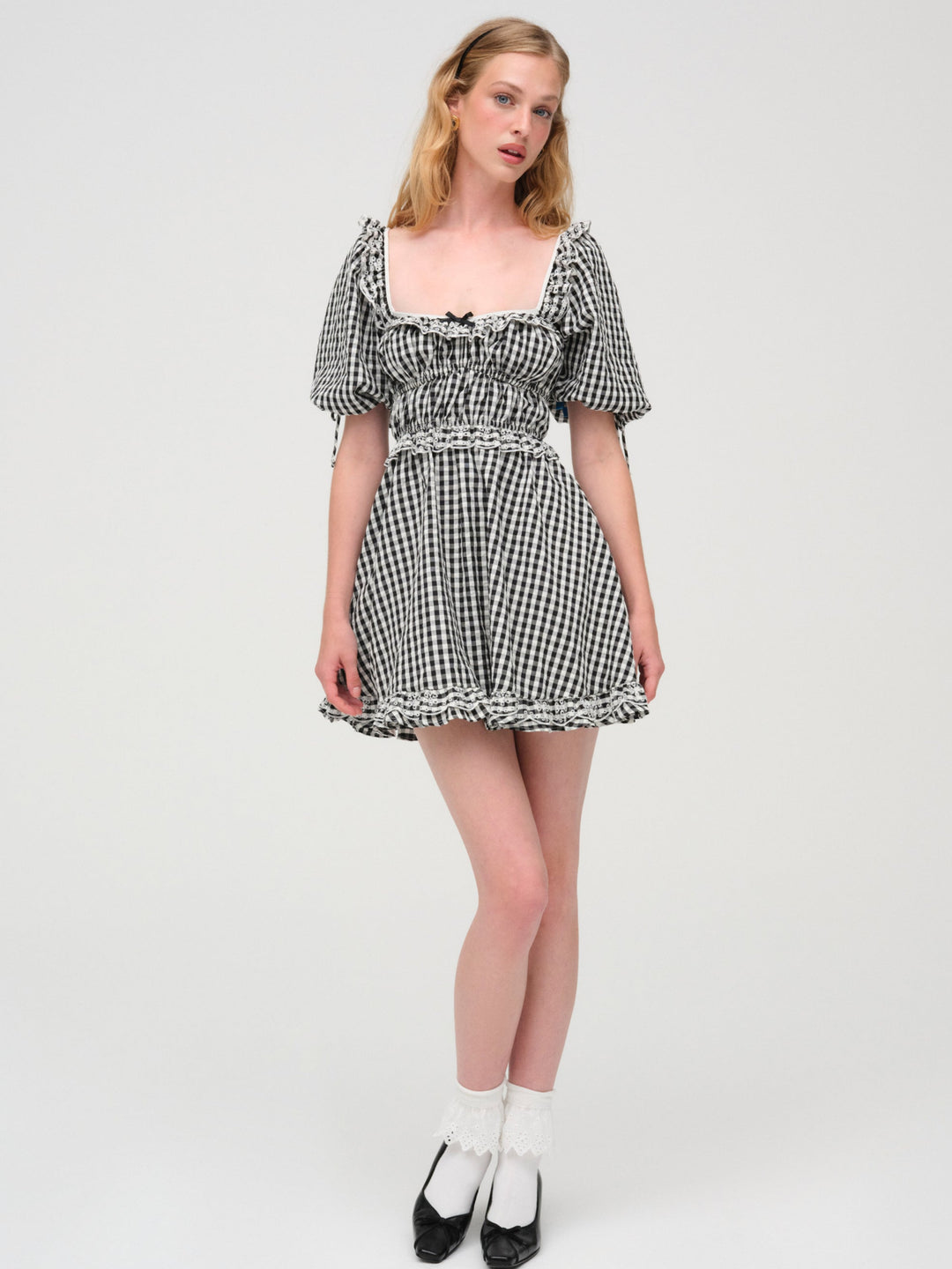 Jackson Mini Dress Black Gingham