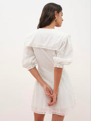 Mi Amore Embroidered Mini Dress White