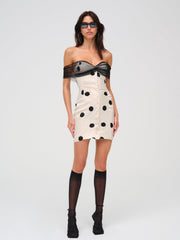 Dorothy Dot Mini Dress Cream