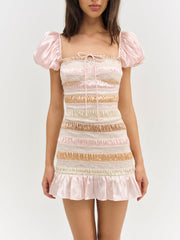 Layer Cake Mini Dress Pink