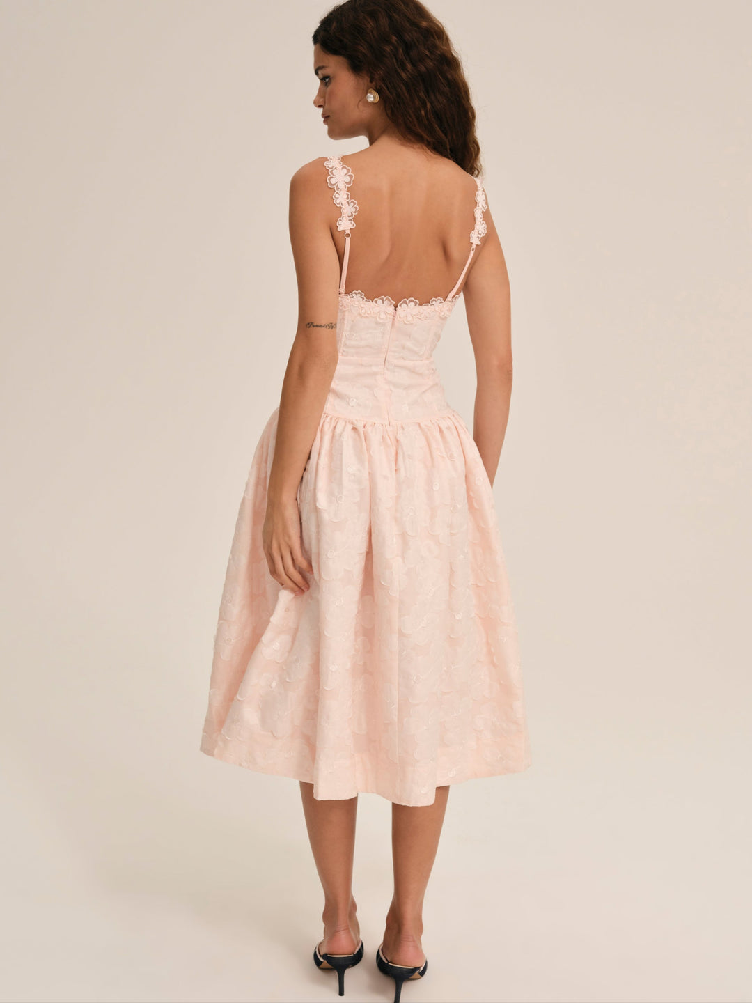 Florence Midi Dress Peach