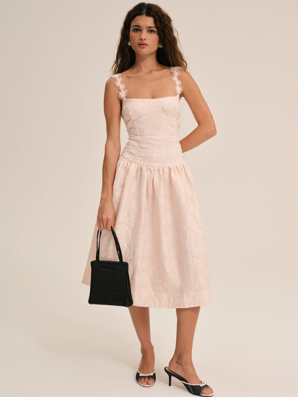 Florence Midi Dress Peach
