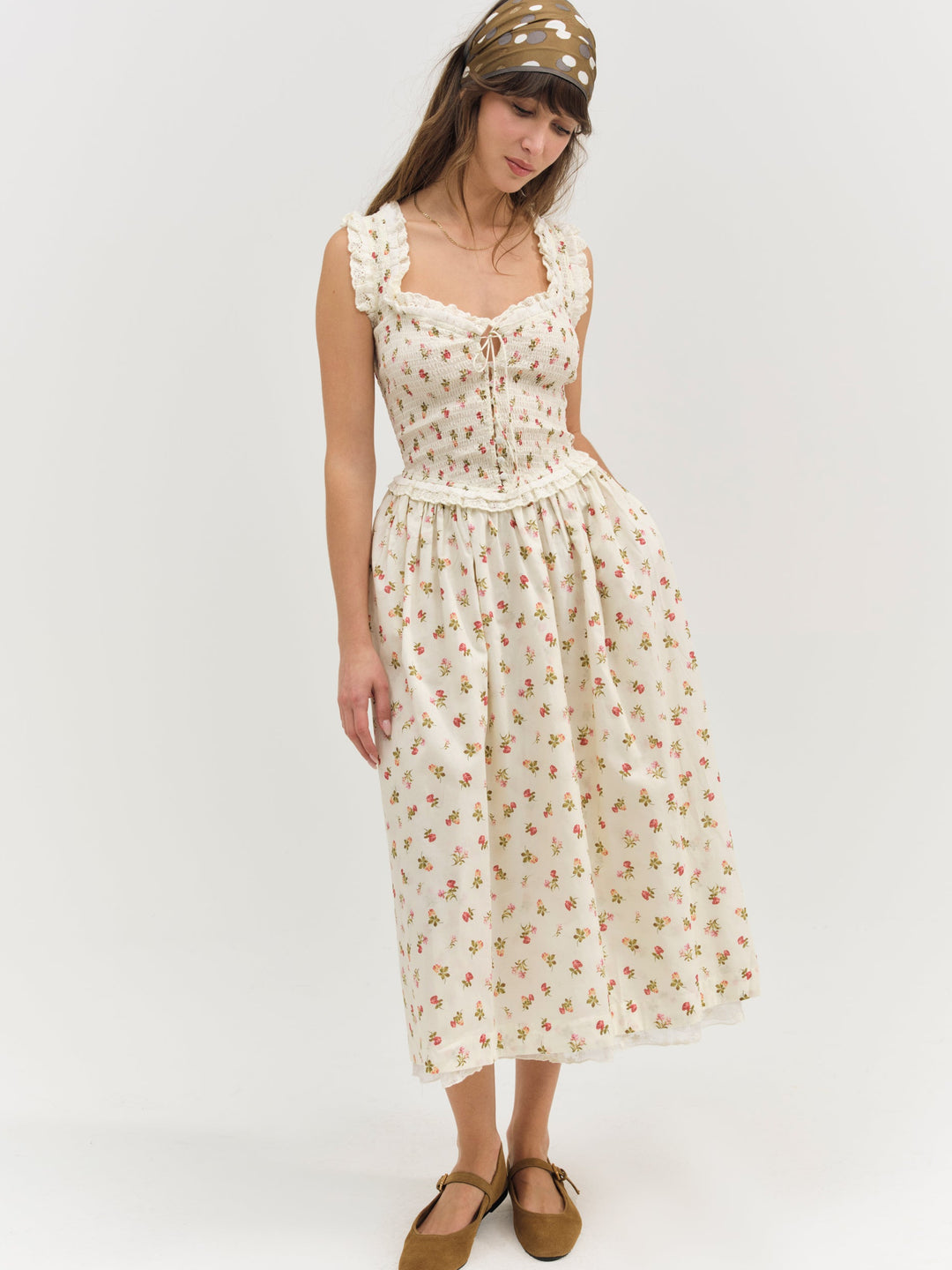 Morgan Midi Dress White