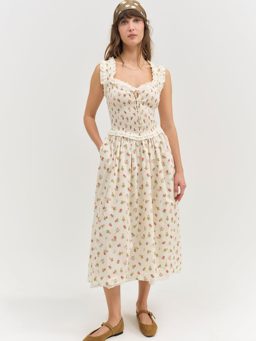 Morgan Midi Dress White