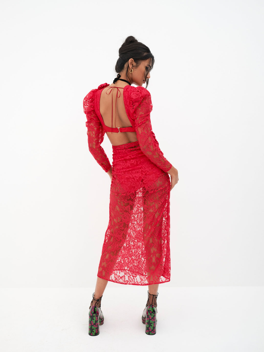 Kana Midi Dress Red