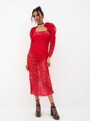 Kana Midi Dress Red