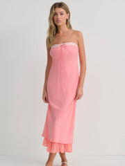 Daisy Mae Midi Dress Coral
