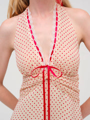 Love Dot Midi Dress Cream