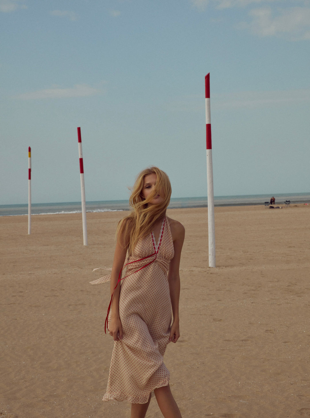 Love Dot Midi Dress Cream