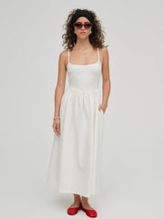 Wilhelmina Midi Dress Cream