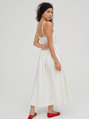 Wilhelmina Midi Dress Cream